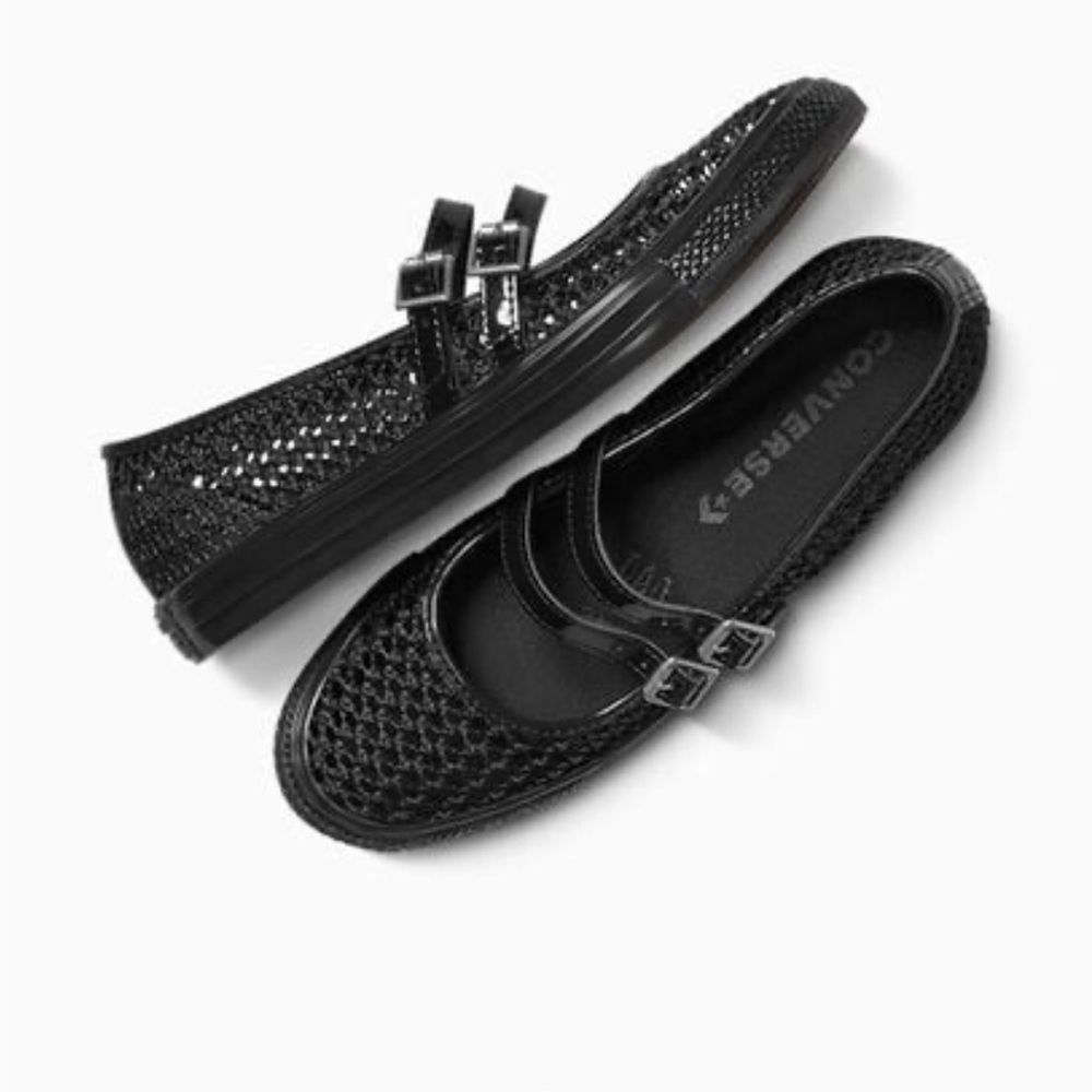 Converse Women's Black Mesh Mary Jane Shoes